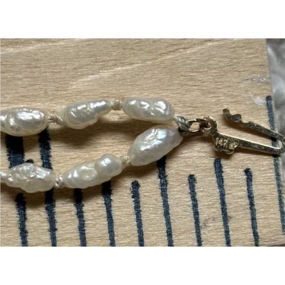 14k pearl bracelet - Picture 4 of 5